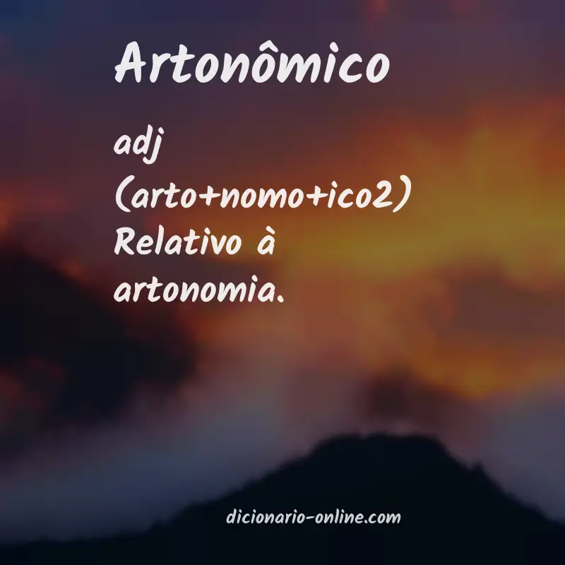 Significado de artonômico