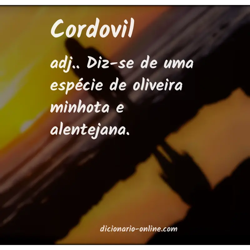 Significado de cordovil