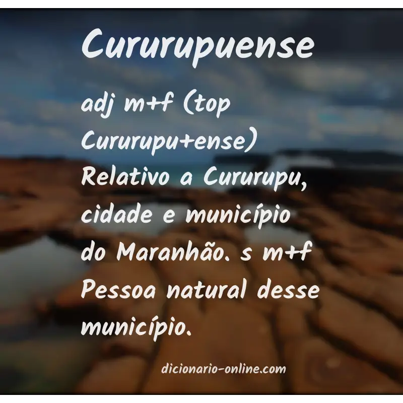 Significado de cururupuense