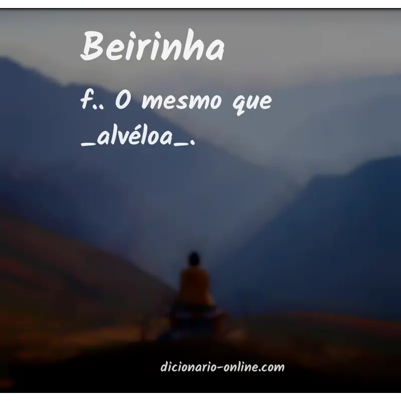 Significado de beirinha
