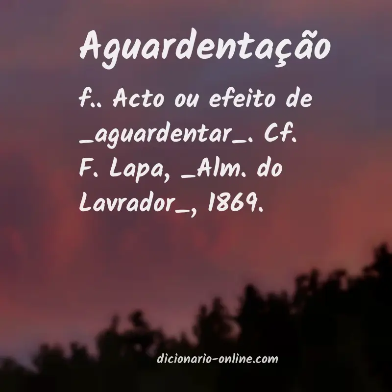 Significado de aguardentação