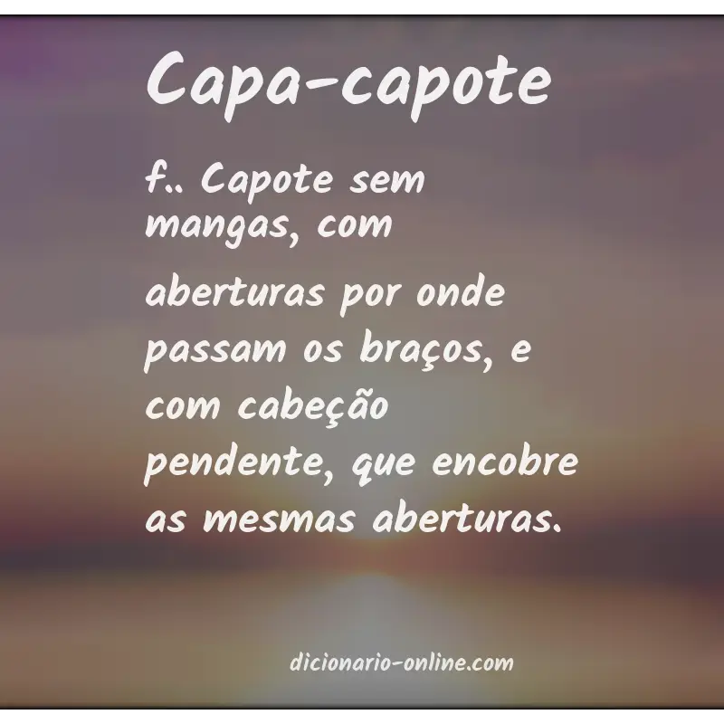 Significado de capa-capote