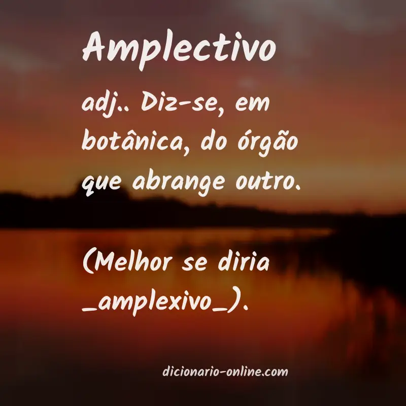 Significado de amplectivo