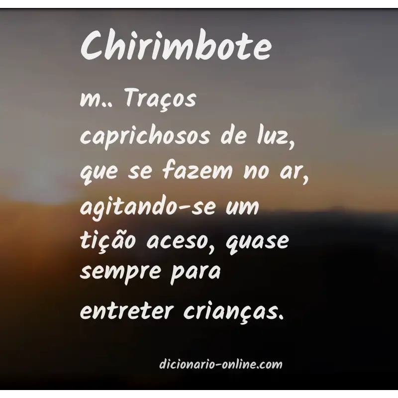 Significado de chirimbote