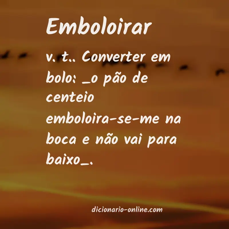 Significado de emboloirar