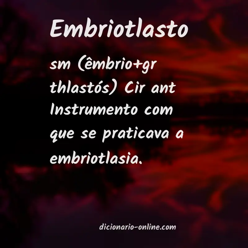 Significado de embriotlasto
