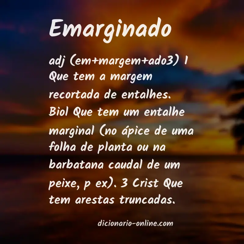 Significado de emarginado