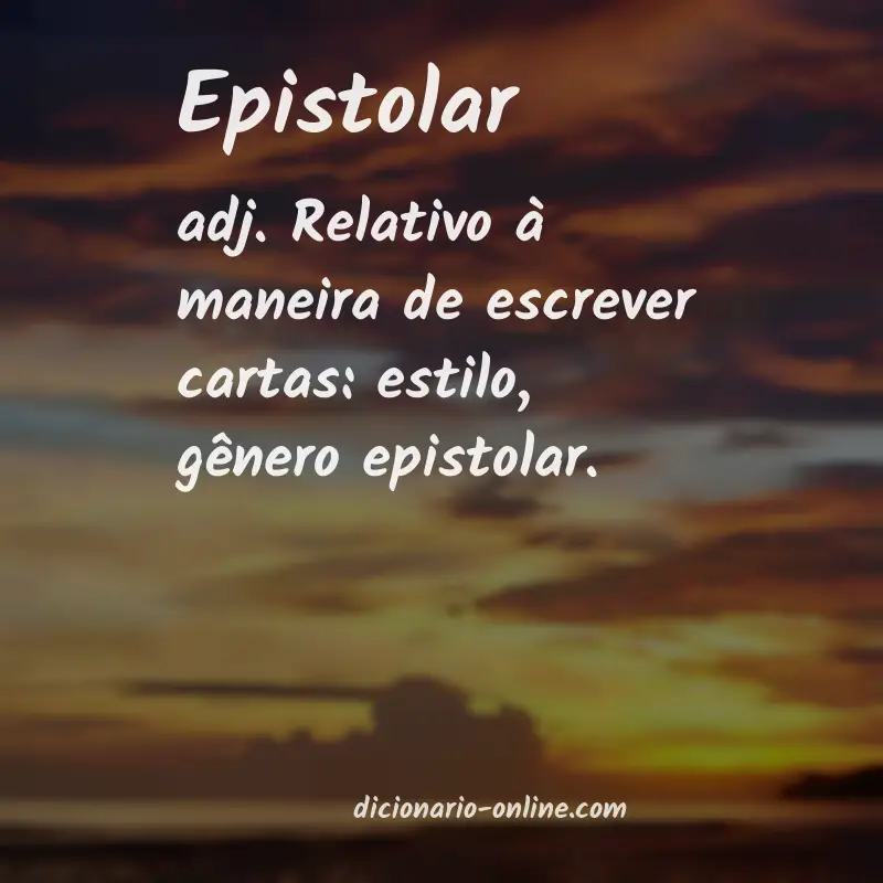 Significado de epistolar