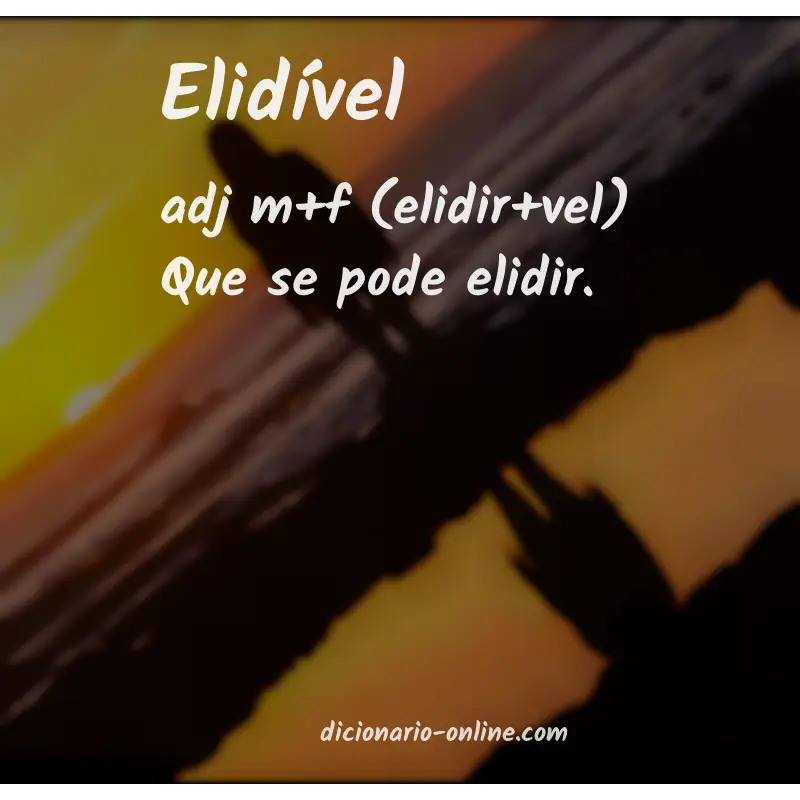Significado de elidível
