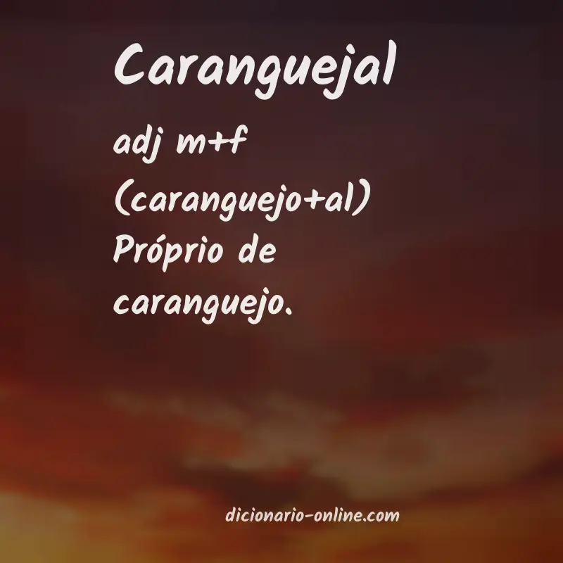 Significado de caranguejal