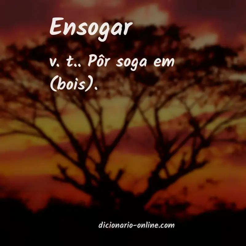 Significado de ensogar