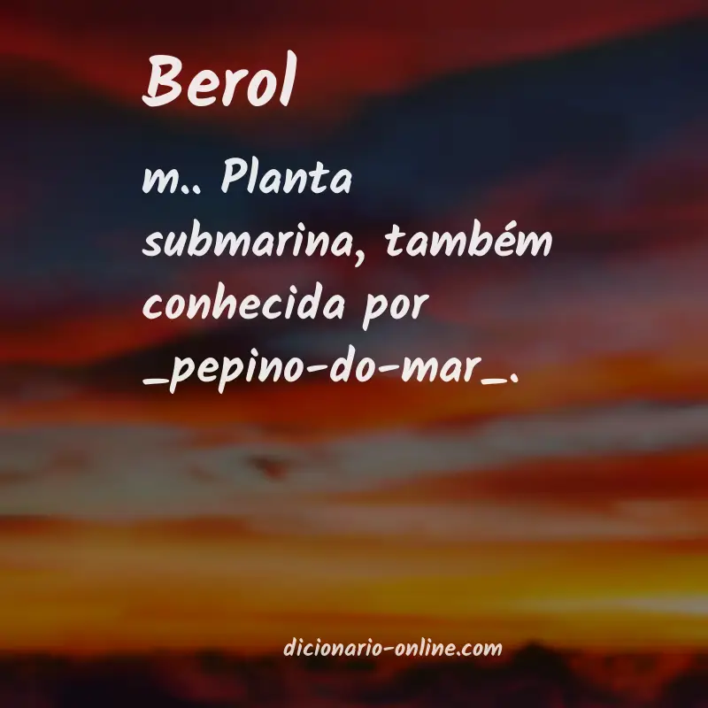 Significado de berol