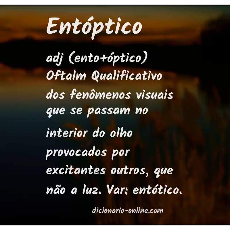 Significado de entóptico
