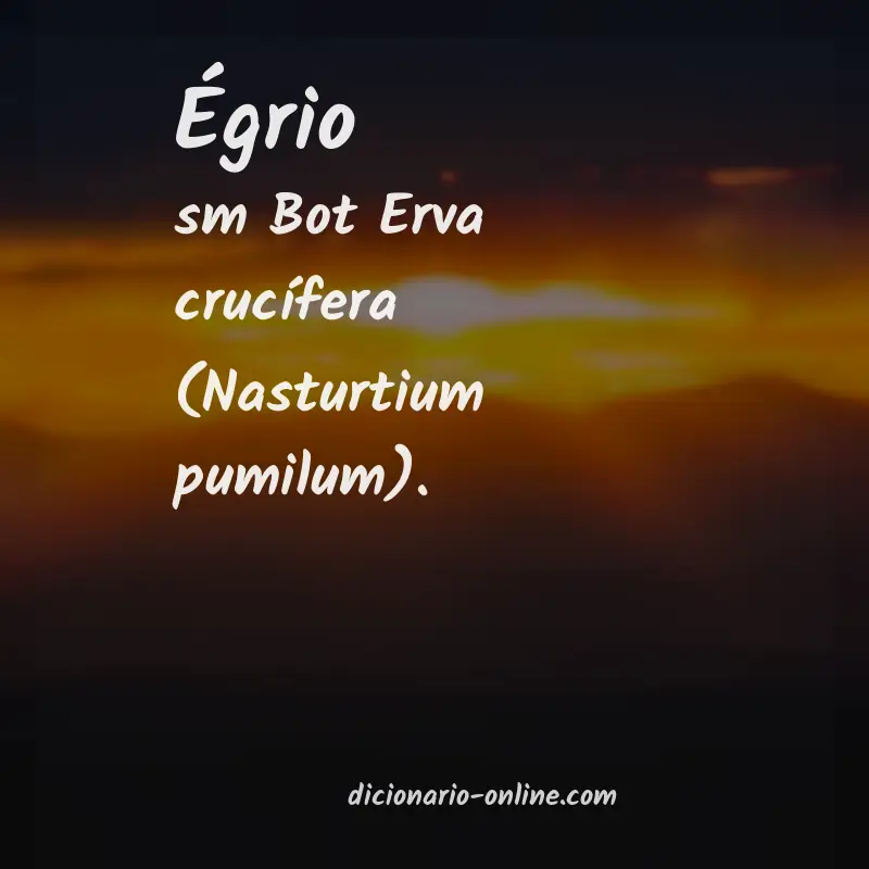 Significado de égrio
