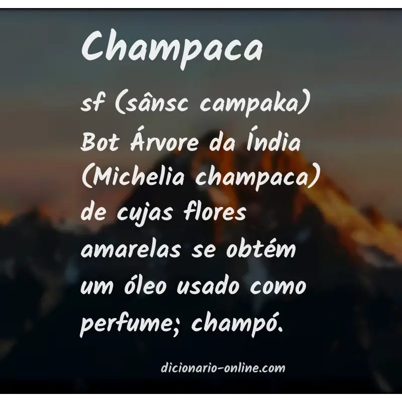 Significado de champaca