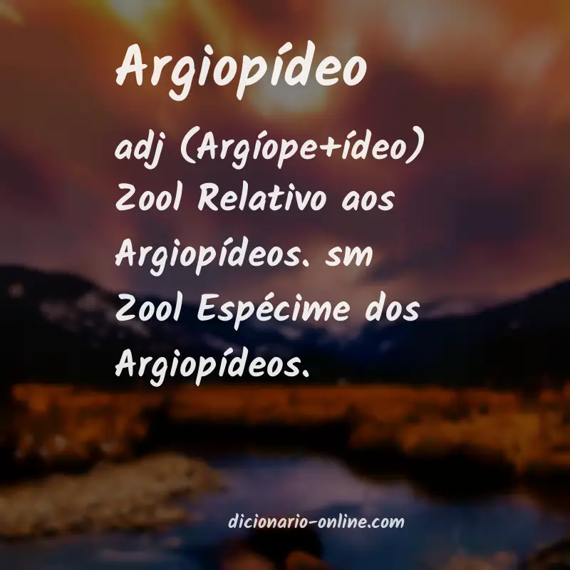 Significado de argiopídeo