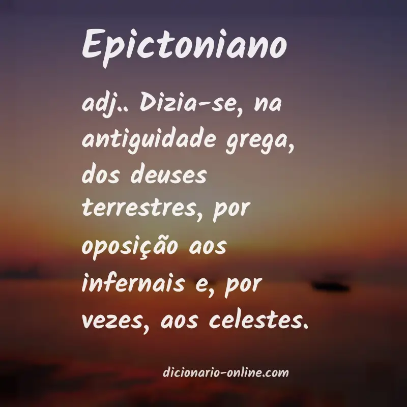 Significado de epictoniano