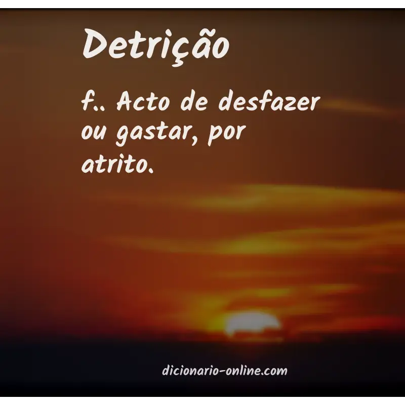 Significado de detrição