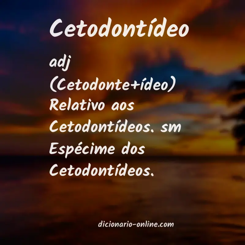 Significado de cetodontídeo
