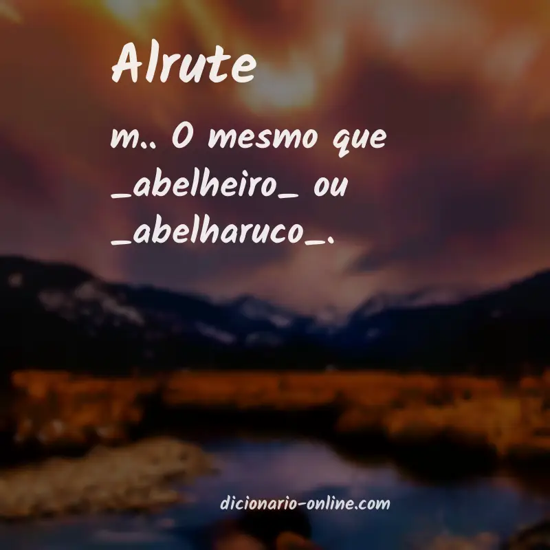 Significado de alrute
