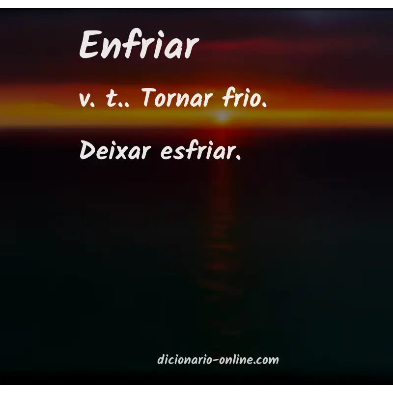 Significado de enfriar