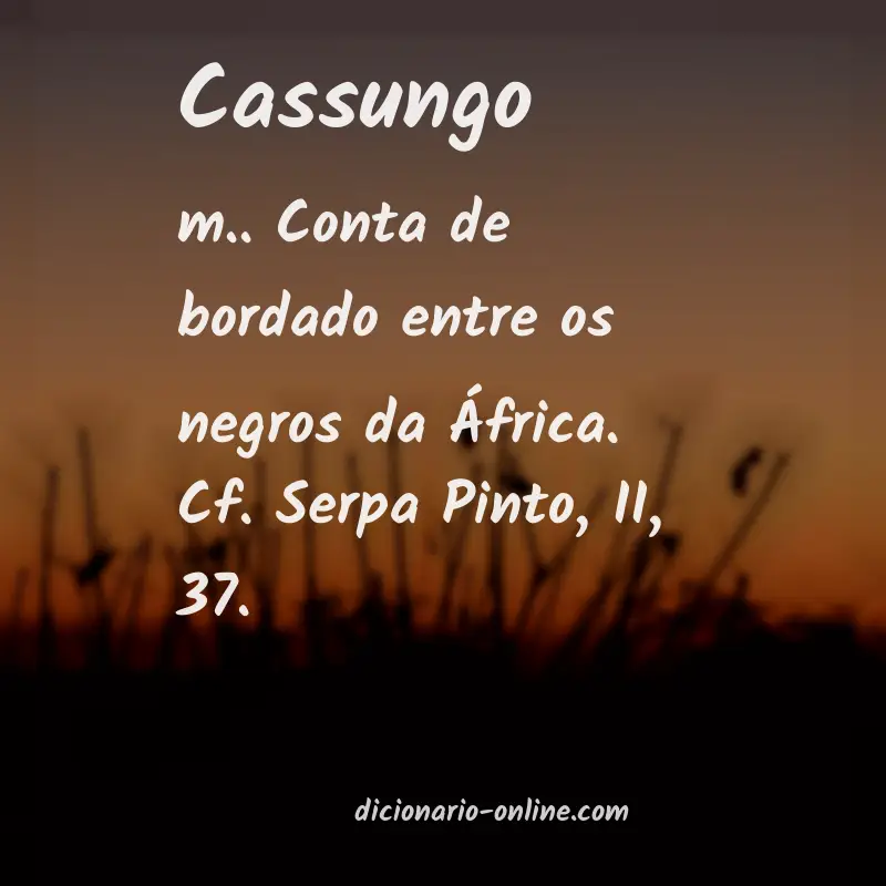Significado de cassungo