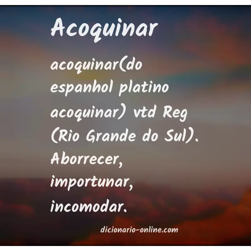 Significado de acoquinar