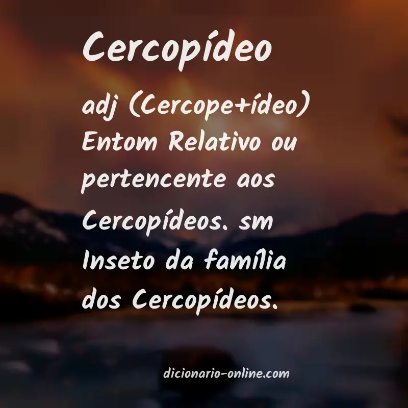 Significado de cercopídeo