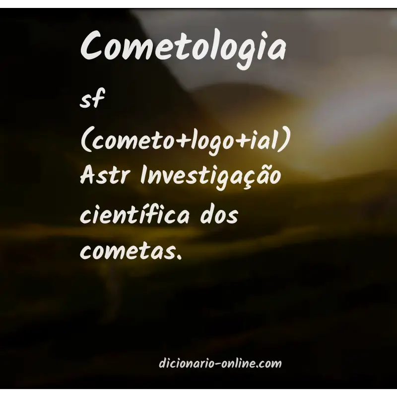 Significado de cometologia