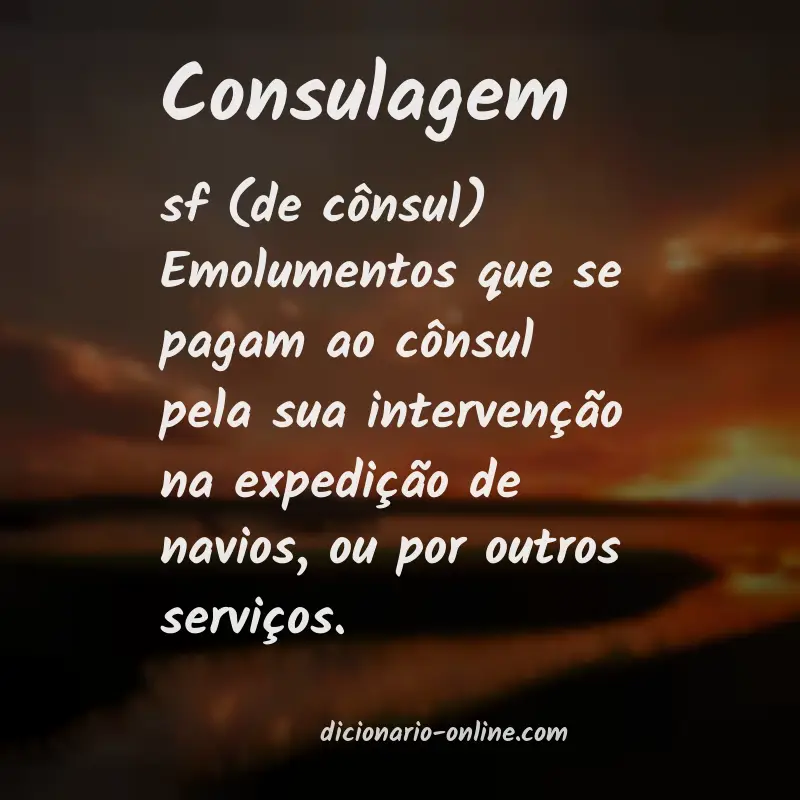 Significado de consulagem