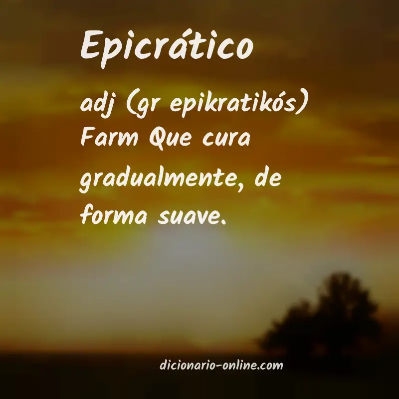 Significado de epicrático