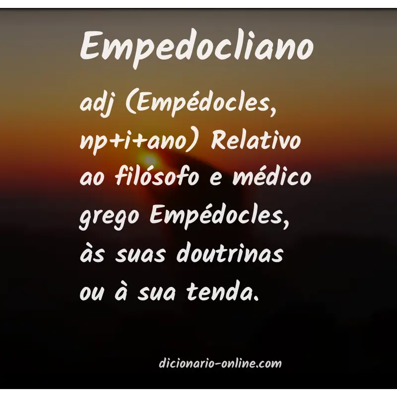 Significado de empedocliano