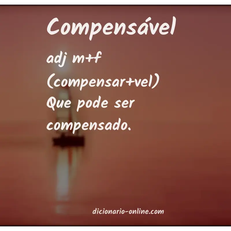 Significado de compensável