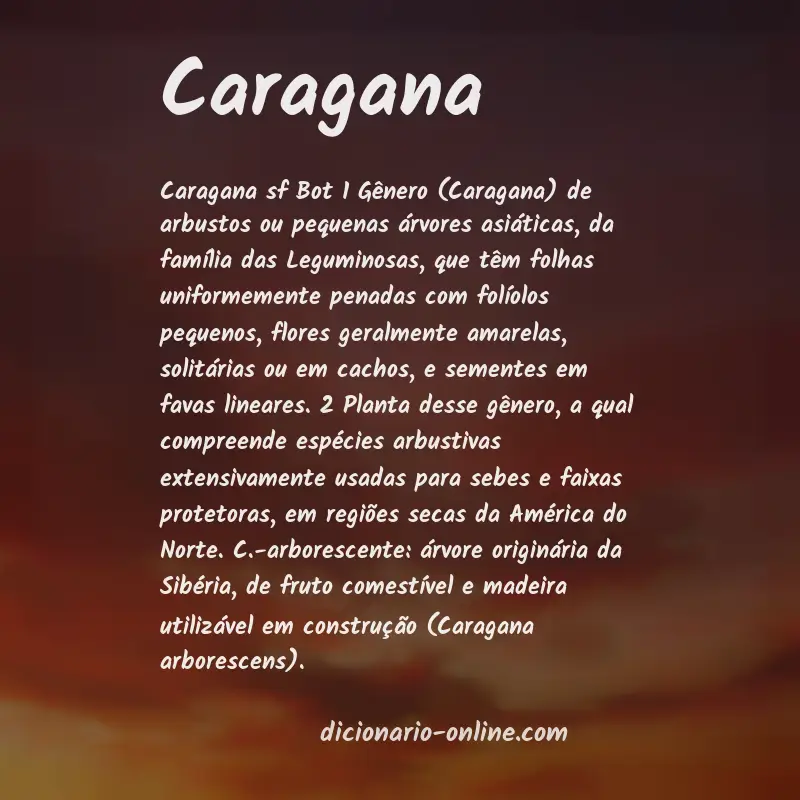 Significado de caragana