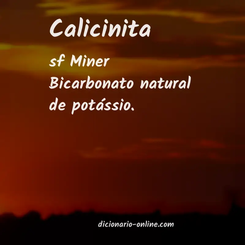 Significado de calicinita