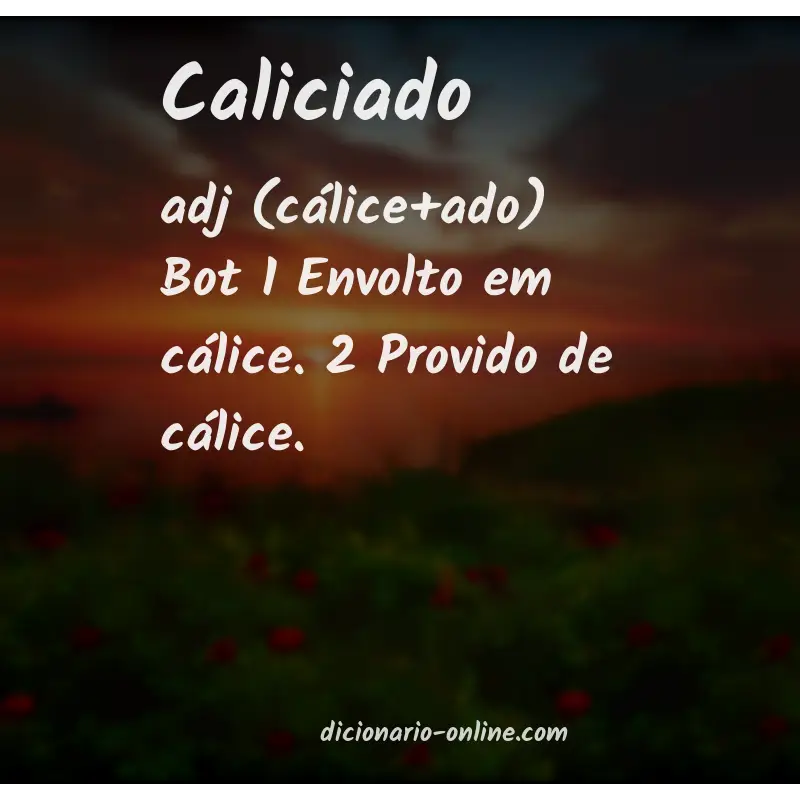 Significado de caliciado