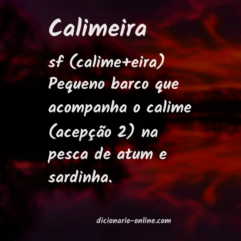 Significado de calimeira
