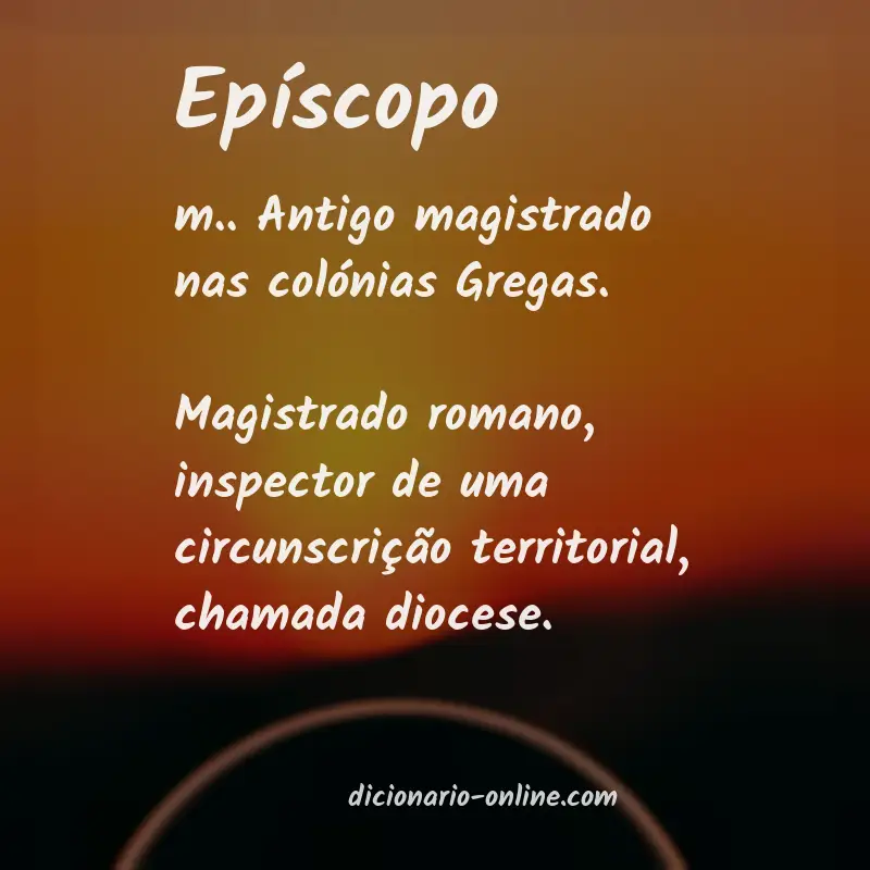 Significado de epíscopo
