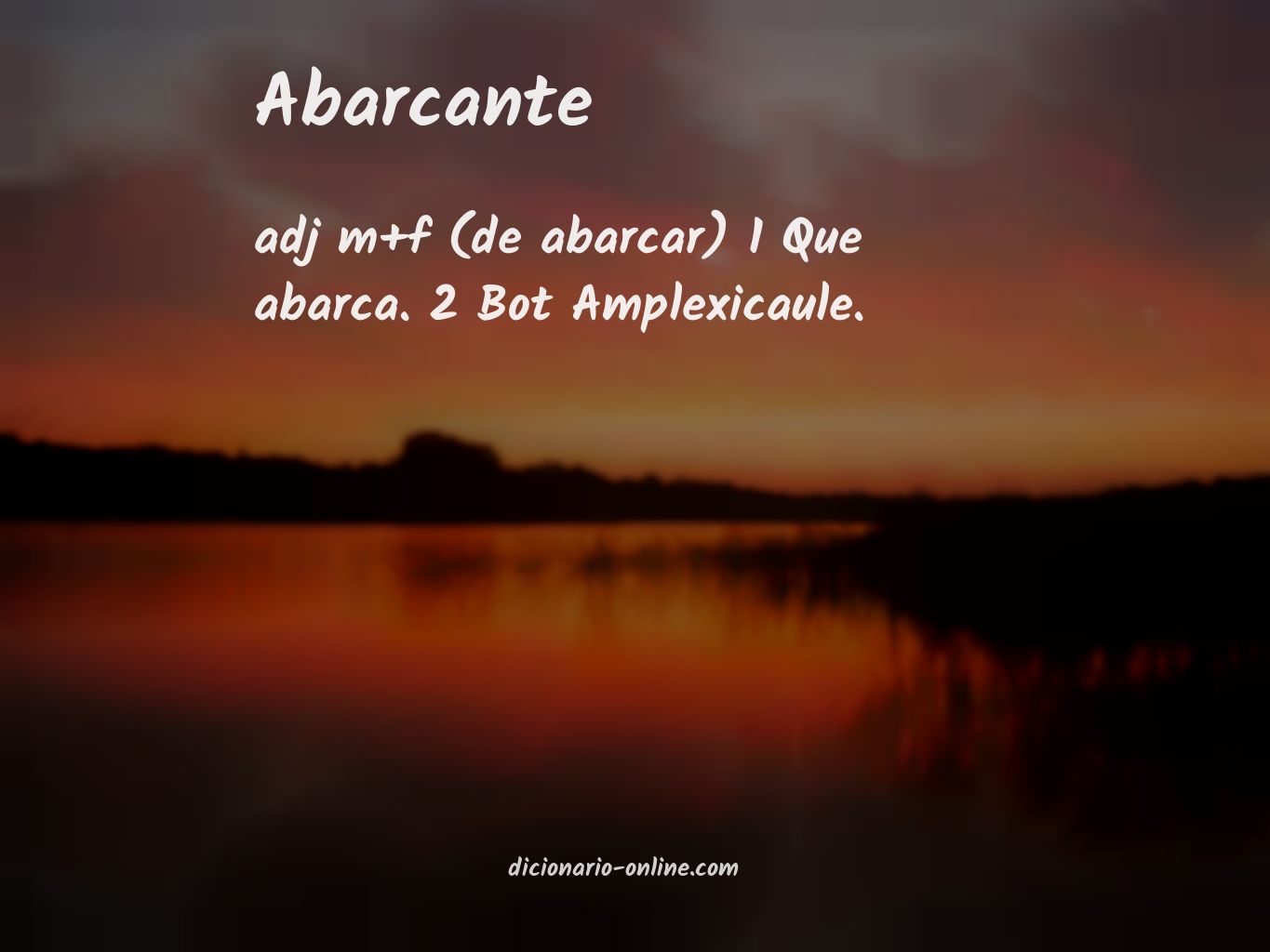 Significado de abarcante