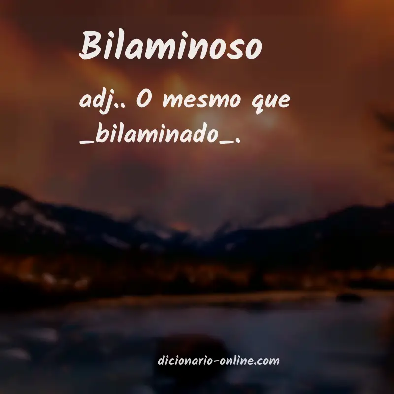 Significado de bilaminoso
