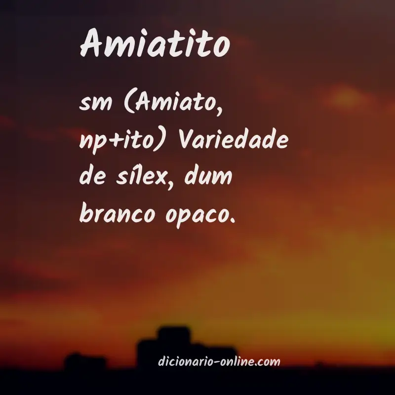 Significado de amiatito