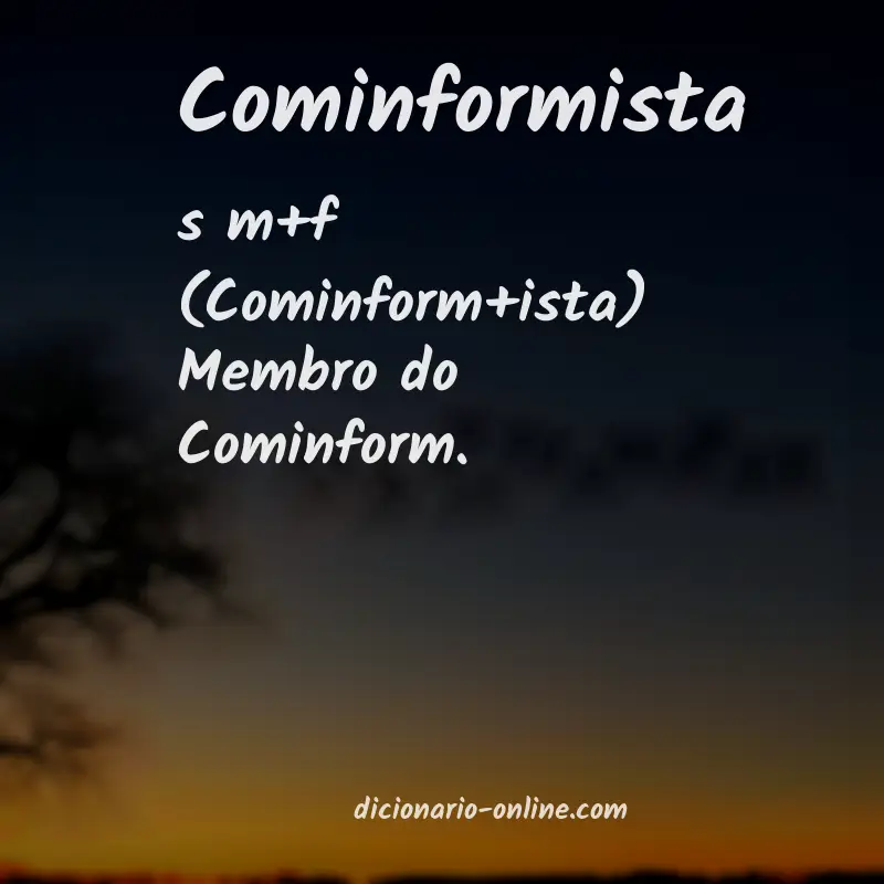 Significado de cominformista