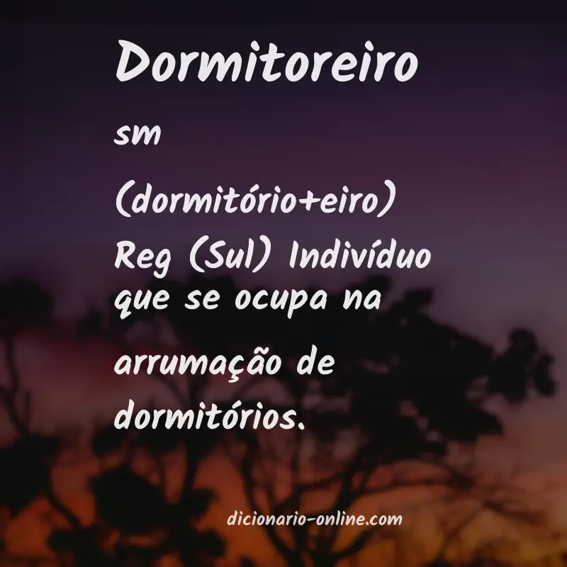Significado de dormitoreiro