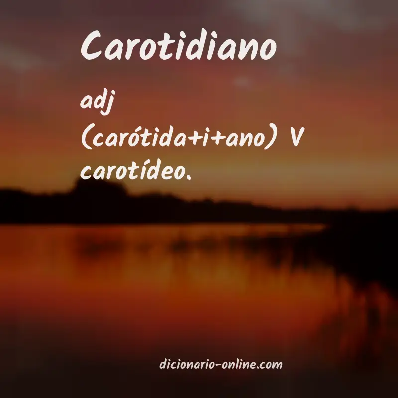 Significado de carotidiano