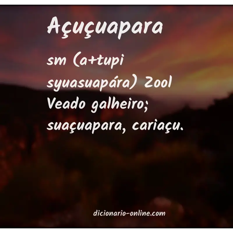 Significado de açuçuapara