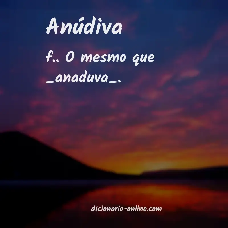 Significado de anúdiva
