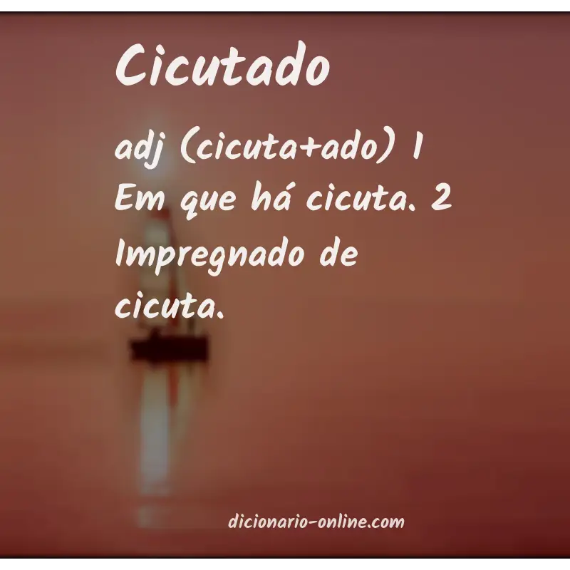 Significado de cicutado