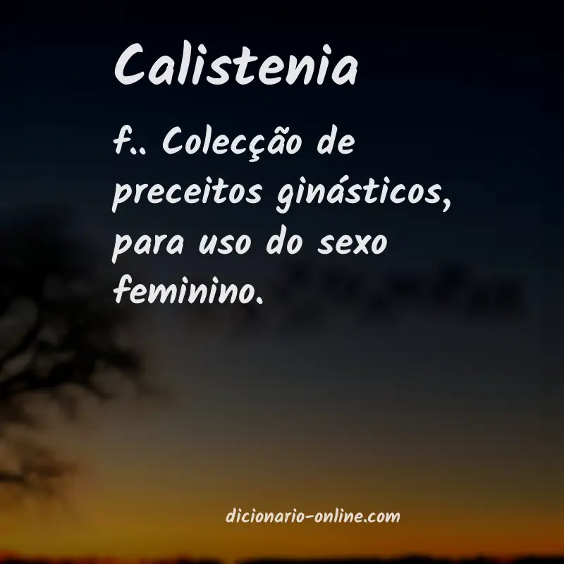Significado de calistenia