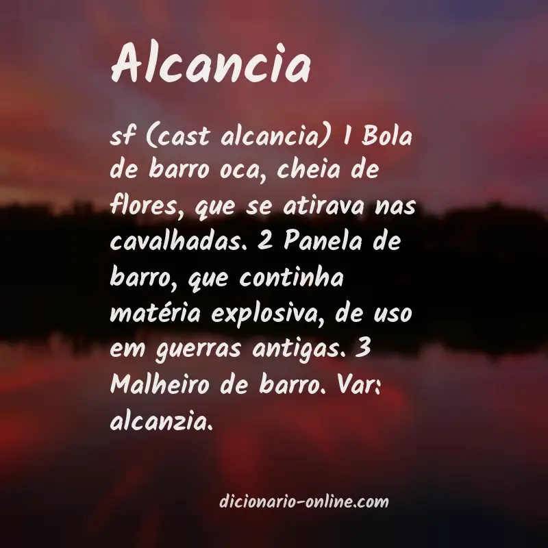 Significado de alcancia