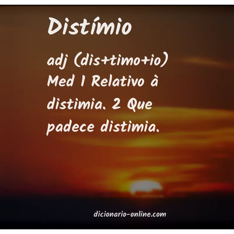 Significado de distímio